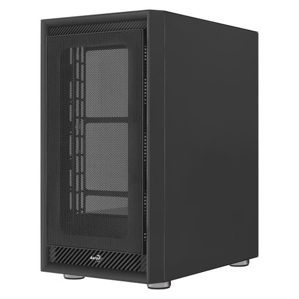 Aerocool GRAPHITEV1- Svart ATX PC-fodral - härdat glas + nätpanel
