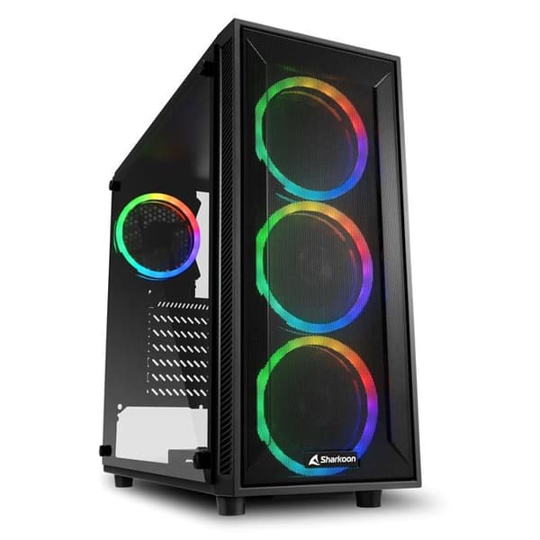 Sharkoon TG4M Semi-Tower ATX Fodral Svart ATX LED RGB Svart