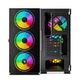 Miniatyrbild 4 av 5: SAVIO PC-fodral Raptor X1 ARGB Glas/Mesh Svart