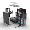 Miniatyrbild 5 av 5: SAVIO PC-fodral Raptor X1 ARGB Glas/Mesh Svart