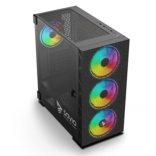 SAVIO PC-fodral Raptor X1 ARGB Glas/Mesh Svart