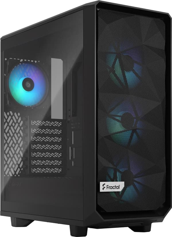 Fractal Design Meshify Meshify 2 Compact - Midtower - ATX - sidepanel med vindue (hærdet glas) - ingen strømforsyning (ATX) - Black TG Light Tint - US Sort