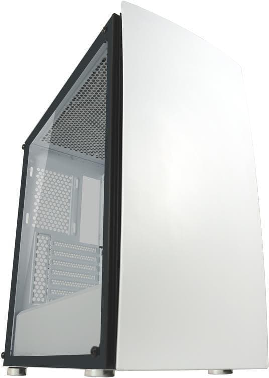 LC Power Gaming 713W Bright_Sail_X - Midtower - ATX - sidepanel med vindue (hærdet glas) - ingen strømforsyning (ATX) - hvid - USB/Audio (LC-713W-ON) Hvid