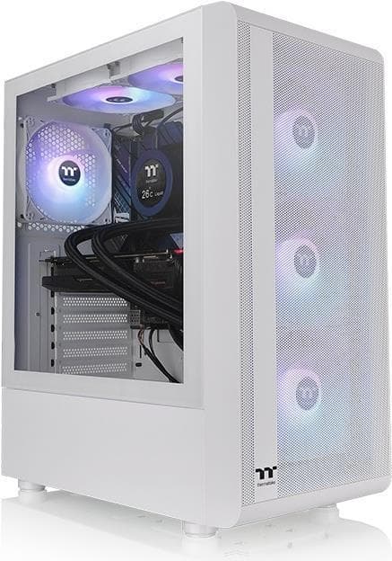 Thermaltake S200 TG ARGB - Midi Tower - PC - Valkoinen - ATX - micro ATX - Mini-ITX - SPCC - 16,6 cm (CA-1X2-00M6WN-00) Valkoinen