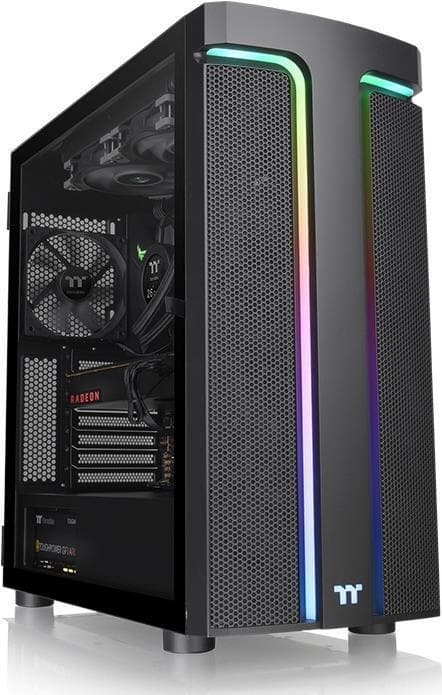 Thermaltake H590 TG ARGB - Midi Tower - PC - Sort - ATX - EATX - micro ATX - Mini-ITX - SPCC - Hærdet glas - Multi (CA-1X4-00M1WN-00) Sort