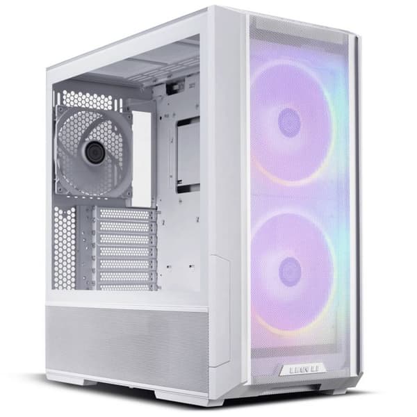 Lian Li LANCOOL 216RW Midi-Tower Hölje, Datorchassi GAMER Vit Transparent, Vit