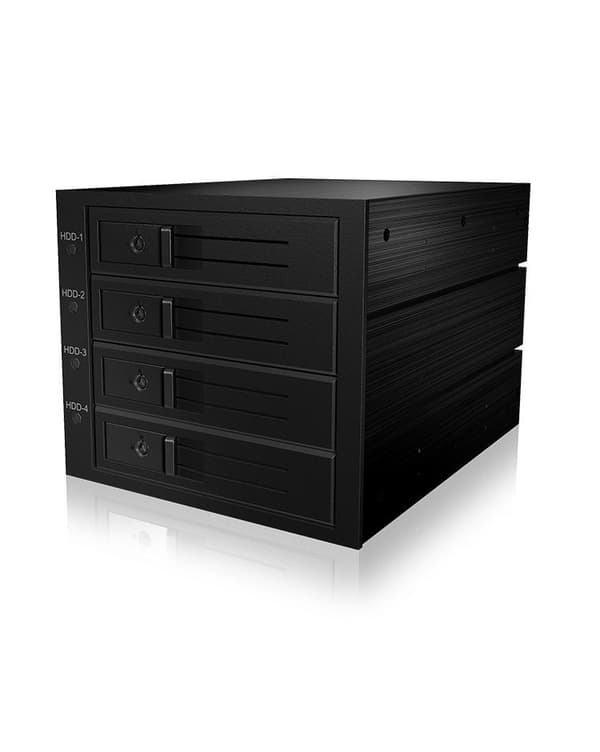 ICY BOX IB-564SSK 3x 5,25" tallennuslevylaatikko musta