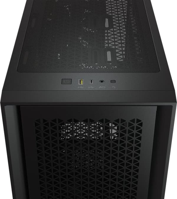 CORSAIR iCUE 4000D RGB Airflow - Keskitorni - E-ATX - ikkunallinen sivupaneeli (karkaistu lasi) - ei virransyöttöä (ATX) - musta - USB/Audio (CC-90112