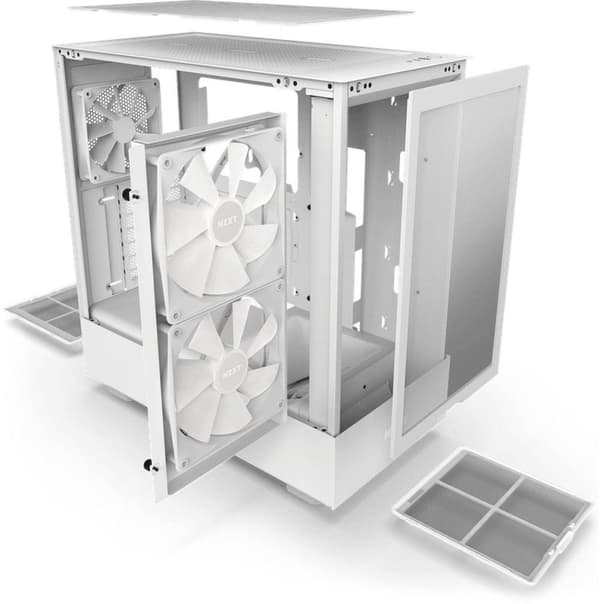 NZXT Case H5 Flow RGB Hvid Midi ATX (CC-H51FW-R1) Hvid