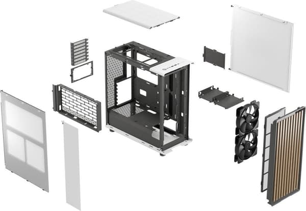 Fractal Design North - Mellemtårn - ATX - ingen strømforsyning (ATX) - Kridhvid - USB/Audio (FD-C-NOR1C-03)