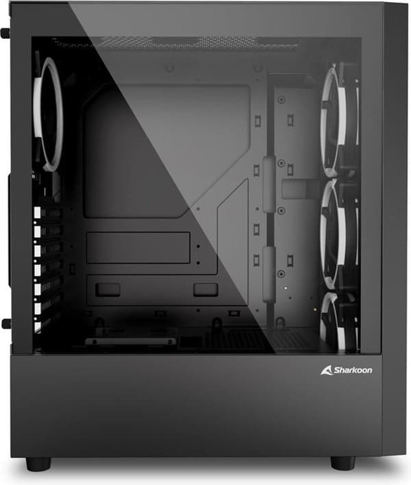 Sharkoon RGB Wave - Tower - ATX - sidopanel med fönster (härdat glas) - ingen strömförsörjning - USB/ljud