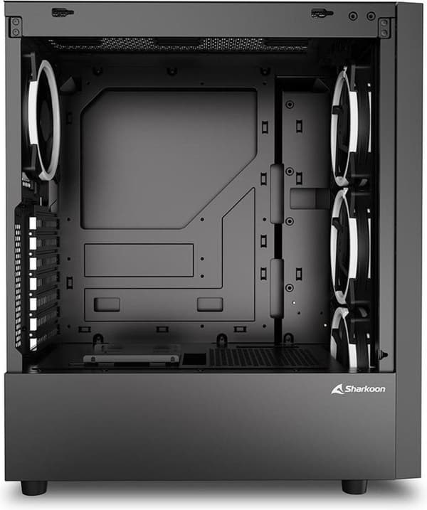 Sharkoon RGB Wave - Tower - ATX - sidopanel med fönster (härdat glas) - ingen strömförsörjning - USB/ljud