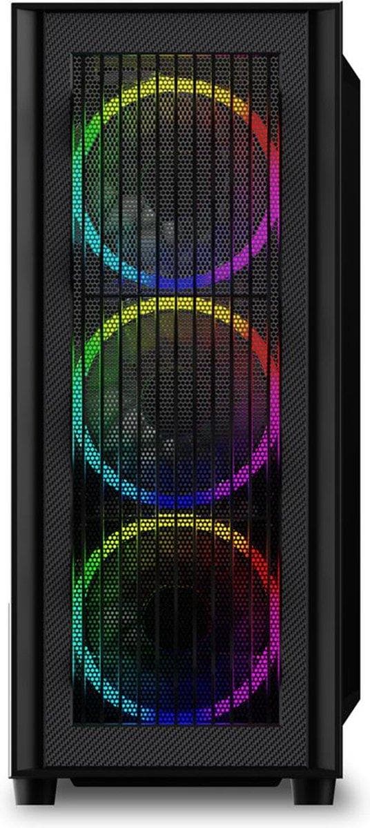 Sharkoon RGB Wave - Tower - ATX - sidopanel med fönster (härdat glas) - ingen strömförsörjning - USB/ljud