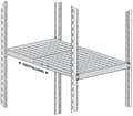 Pikkukuva 4 / 4: 19" 1U raskas hylly, syvyyssäädettävä, 150 kg, kaapin syvyys 600, RAL9005 (691653TS.6)