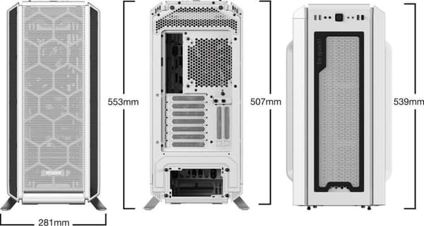 Vær stille! Silent Base 802 Hvid Midi Tower