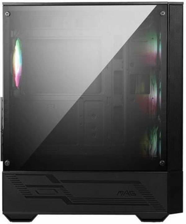 MSI MAG FORGE 112R - Mellantorn - ATX - sidopanel med fönster (härdat glas) - ingen strömförsörjning (ATX) - USB/Audio