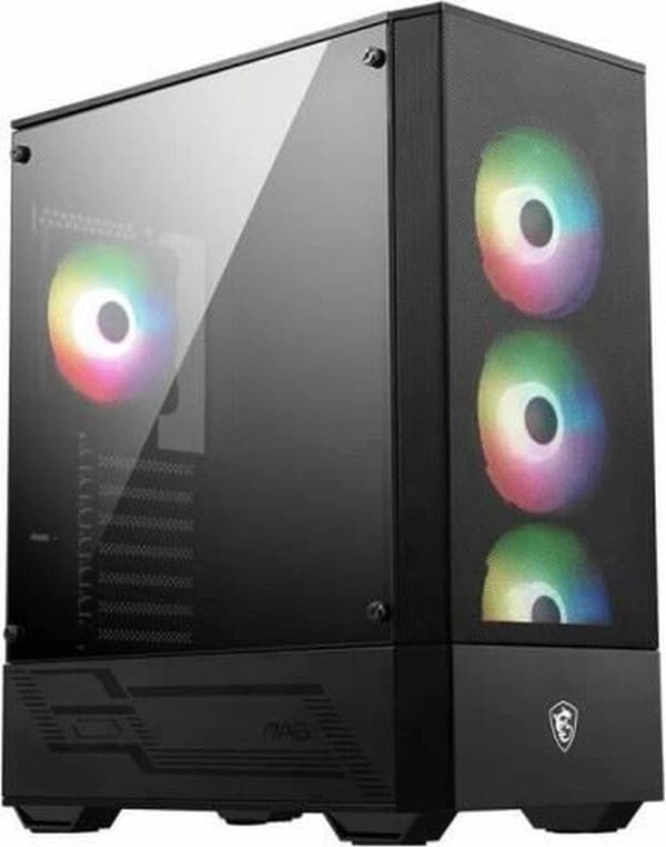 MSI MAG FORGE 112R - Mellantorn - ATX - sidopanel med fönster (härdat glas) - ingen strömförsörjning (ATX) - USB/Audio