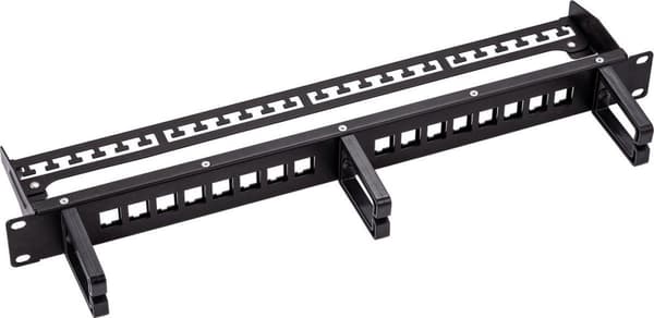 ROLINE 48,30 cm (19") keystone modulholder 16 porte skærmet sort (26.11.0363)