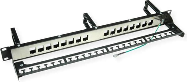ROLINE 48,30 cm (19") keystone modulholder 16 porte skærmet sort (26.11.0363)