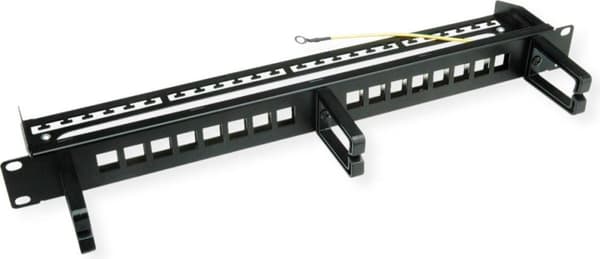 ROLINE 48,30 cm (19") keystone modulholder 16 porte skærmet sort (26.11.0363)
