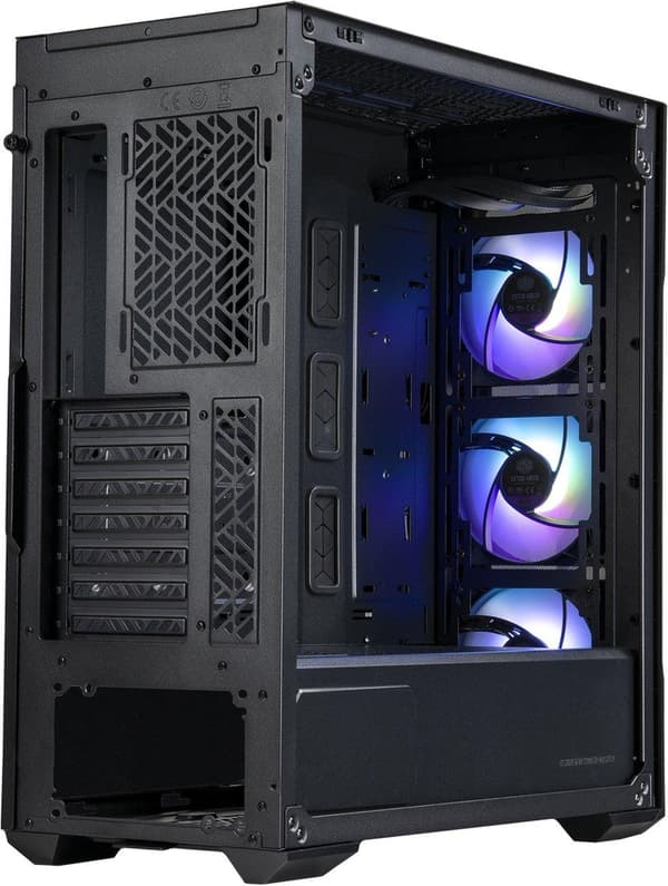 Cooler Master MasterBox TD500 Mesh V2 - Keskitorni - SSI CEB - sivupaneeli ikkunalla (karkaistu lasi) - Ei virtalähdettä (ATX) - musta - USB/Audio (TD