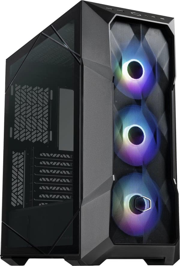 Cooler Master MasterBox TD500 Mesh V2 - Keskitorni - SSI CEB - sivupaneeli ikkunalla (karkaistu lasi) - Ei virtalähdettä (ATX) - musta - USB/Audio (TD