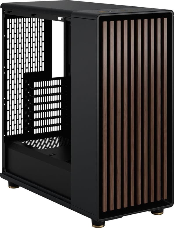 Fractal Design North - Midtower - ATX - sidepanel med vindue (tonet glas) - ingen strømforsyning (ATX) - Charcoal Black - USB/Audio (FD-C-NOR1C-02)