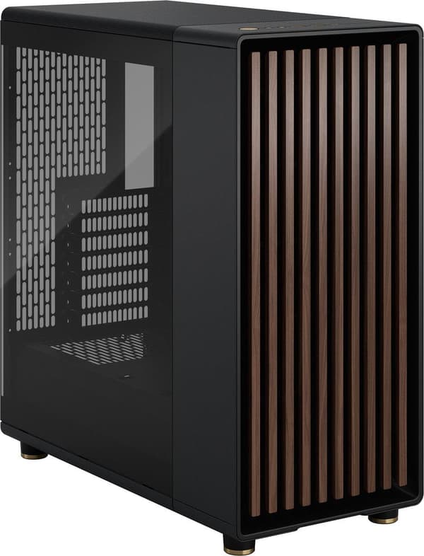 Fractal Design North - Midtower - ATX - sidepanel med vindue (tonet glas) - ingen strømforsyning (ATX) - Charcoal Black - USB/Audio (FD-C-NOR1C-02) Sort