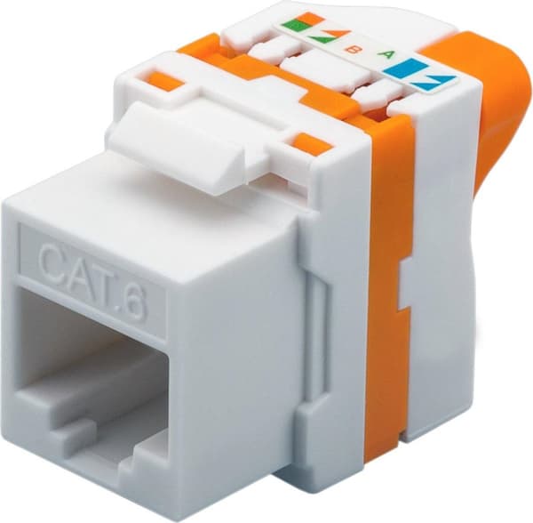 DS-IT CAT6 UTP Keystone -verkkoliitin – työkaluton kierre (DS-KC-UTP6-TL-T)