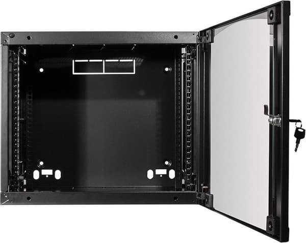 LogiLink 48,30 cm (19") vægfordeler, ét stykke, 9 U, mørkegrå (RAL7021), 1,2 mm stål, usamlet, pulverlakeret - 1 stk (W09F64B)