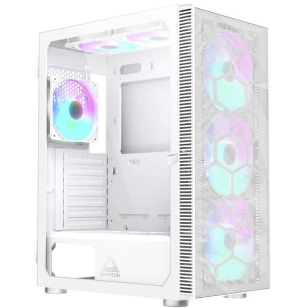 MONTECH X3 Mesh Midi-Tower Datorchassi GAMER Vit Vit