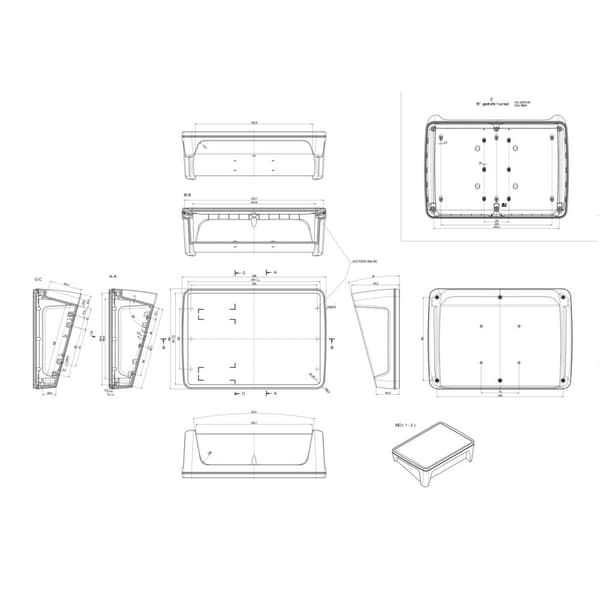 Bopla BoPad BOP 10.1 P-9005-SET Panelhölje (L x B x H) 285 x 198 x 92.90 mm ABS Svart (RAL 9005) 1 st