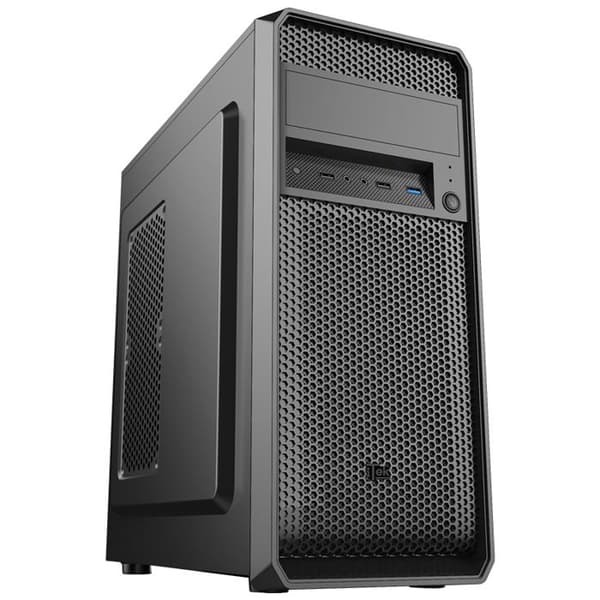 ATX Mellanstor PC Chassi - ITek - Prime Dark - 500W Strömförsörjning - Glaspanel - Svart