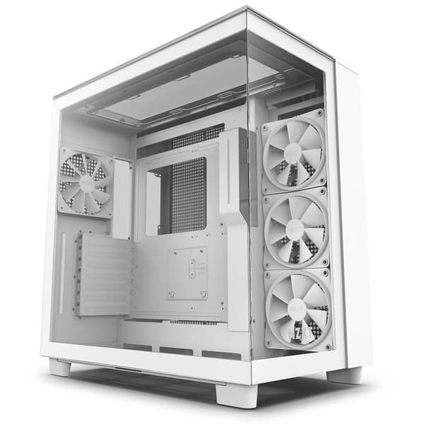PC-chassi - NZXT - H9 Elite - Vit - Optimal kylning - Härdat glas - 10 fläktar Vit