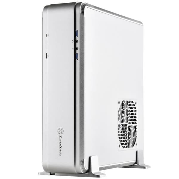 SilverStone SST-FTZ01S-E - Fortress Premium Mini-ITX Gaming PC-fodral, ATX PSU som tillval, Silver Silver