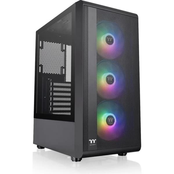 PC-fodral - THERMALTAKE - S200 TG ARGB (svart) - Medium tower - ATX-format - Utan strömförsörjning