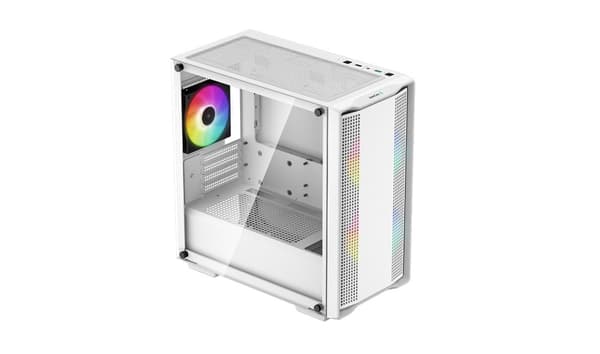 DeepCool CC360 WH ARGB. Muoto: Mini Tower, Tyyppi: PC, Tuotteen väri: Valkoinen. Virtalähteen sijoitus: Lattia, Tuetut virtalähteen muodot: ATX, PS2.