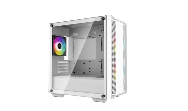 DeepCool CC360 WH ARGB. Muoto: Mini Tower, Tyyppi: PC, Tuotteen väri: Valkoinen. Virtalähteen sijoitus: Lattia, Tuetut virtalähteen muodot: ATX, PS2.