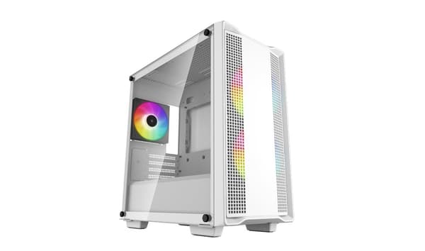 DeepCool CC360 WH ARGB. Muoto: Mini Tower, Tyyppi: PC, Tuotteen väri: Valkoinen. Virtalähteen sijoitus: Lattia, Tuetut virtalähteen muodot: ATX, PS2. Valkoinen