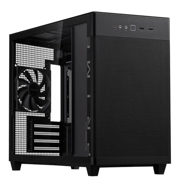 ASUS AP201 PRIME CASE TG - Mini Tower - PC - Svart - micro ATX - Mini-ITX - 17 cm - 33,8 cm (90DC00G0-B39010)