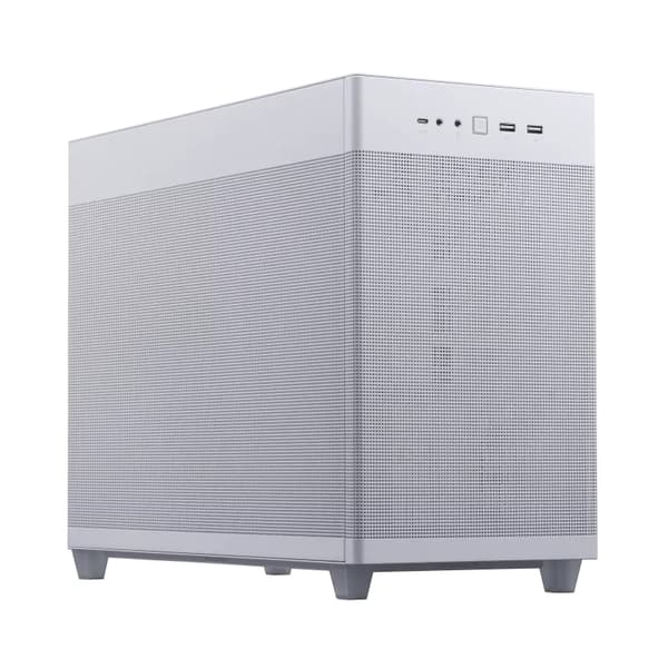 ASUS AP201 PRIME CASE TG WHITE - Mini Tower - PC - Vit - micro ATX - Mini-ITX - 17 cm - 33,8 cm (90DC00G3-B39010)
