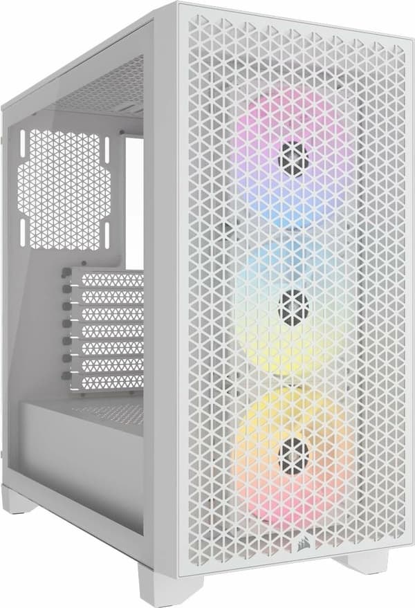 Corsair 3000D RGB Airflow White TG - Midtower model ATX - ingen strømforsyning - hvid Hvid