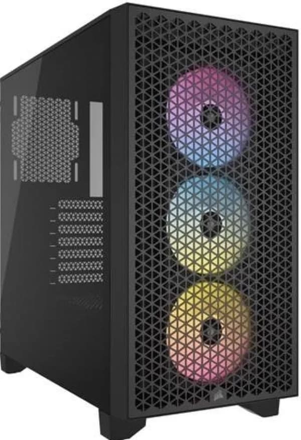 Corsair 3000D RGB Airflow Black TG - Midtower model - ATX - ingen strømforsyning - sort Sort