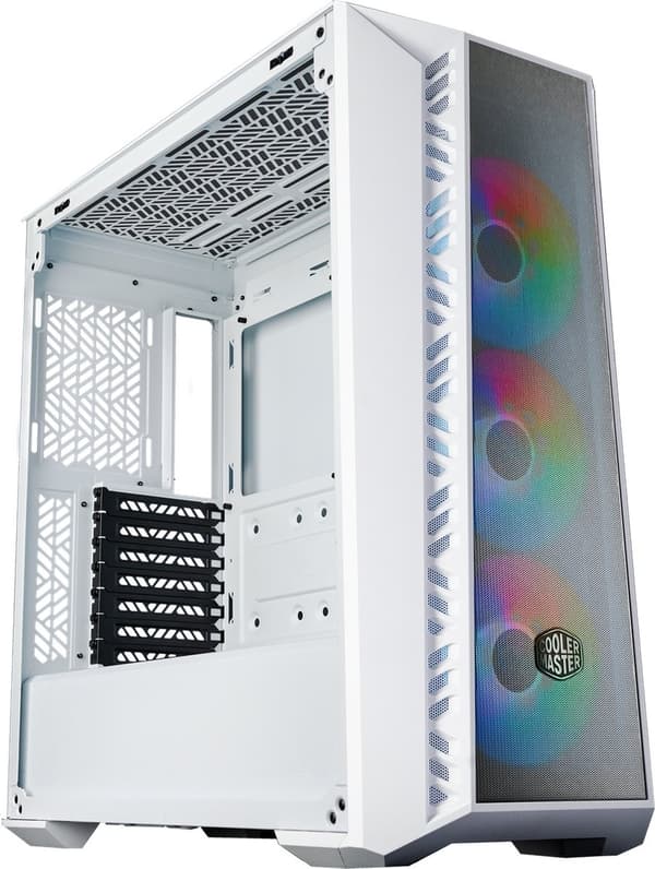 Cooler Master MasterBox 520 Mesh - Midi Tower - ATX, micro ATX, SSI CEB, Mini-ITX, EATX - härdat glas - ingen strömförsörjning - vit