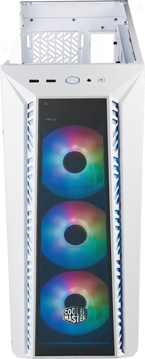Cooler Master MasterBox 520 Mesh - Midi Tower - ATX, micro ATX, SSI CEB, Mini-ITX, EATX - härdat glas - ingen strömförsörjning - vit