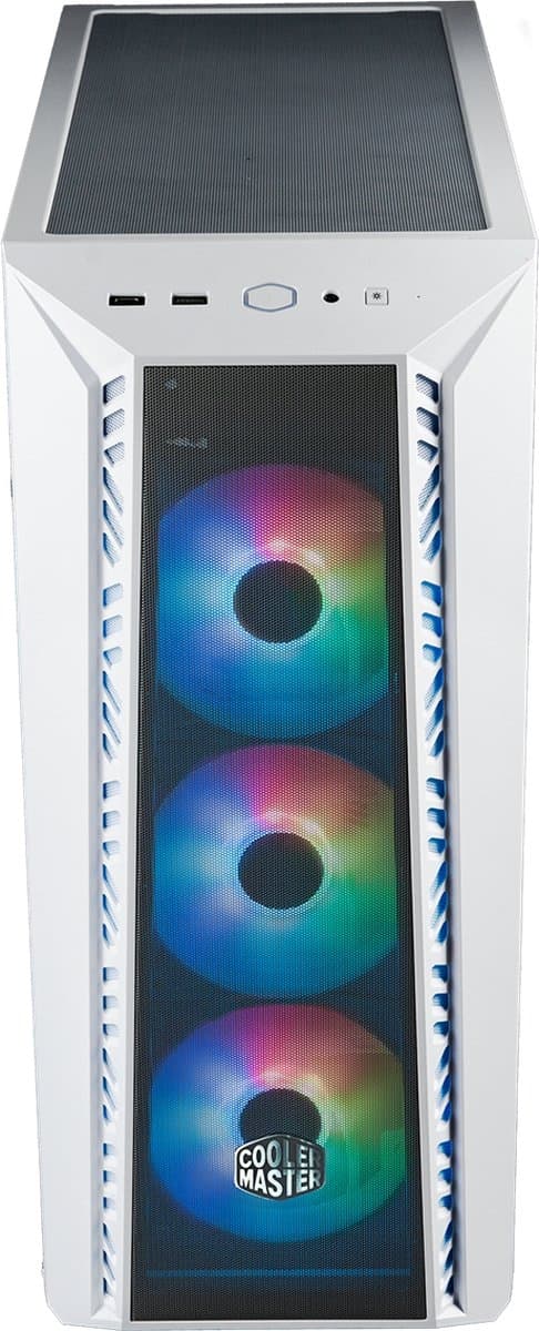 Cooler Master MasterBox 520 Mesh - Midi Tower - ATX, micro ATX, SSI CEB, Mini-ITX, EATX - härdat glas - ingen strömförsörjning - vit