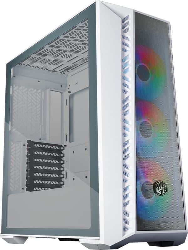 Cooler Master MasterBox 520 Mesh - Midi Tower - ATX, micro ATX, SSI CEB, Mini-ITX, EATX - härdat glas - ingen strömförsörjning - vit Vit