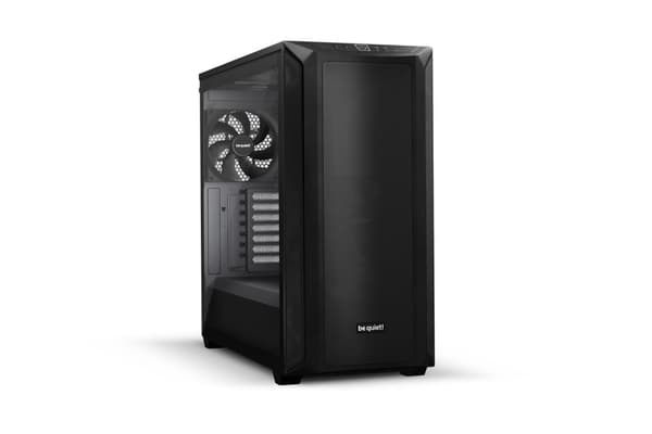 var tyst! - Midi tower - E-ATX - sidopanel med fönster (härdat glas) - ingen strömförsörjning (ATX / PS/2) - svart - USB/Audio (BGW60) Svart