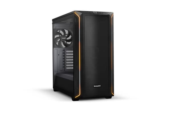 Vær stille! - Midi tårn - E-ATX - sidepanel med vindue (hærdet glas) - ingen strømforsyning (ATX / PS/2) - sort - USB/Audio (BGW61) Sort