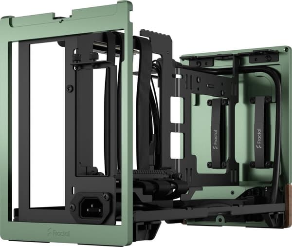 Fractal Design Terra - Small Form Factor (SFF) - Grön - Mini-ITX - Aluminium - Trä